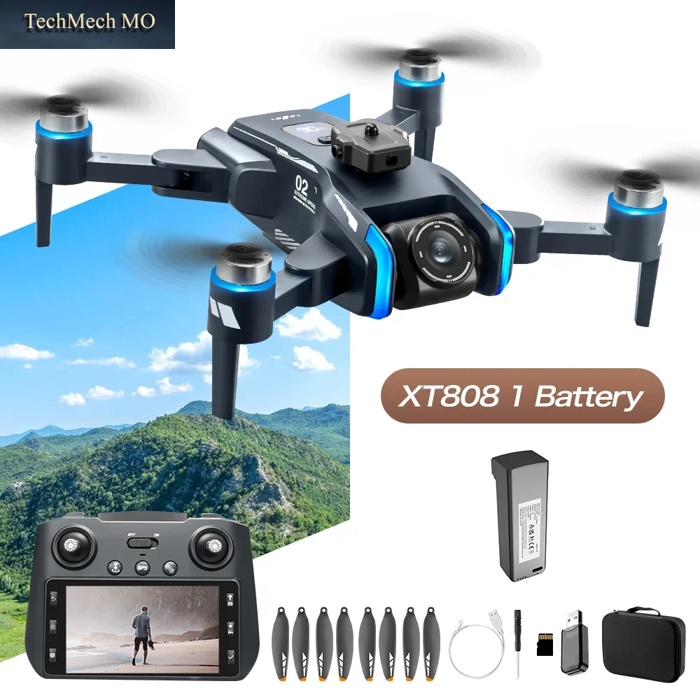 Neue XT808 Display 5G Optische Fluss GPS Folding Drone Mit WIFI Übertragung Professionelle Luft Kamera Quadcopter Spielzeug Geschenk