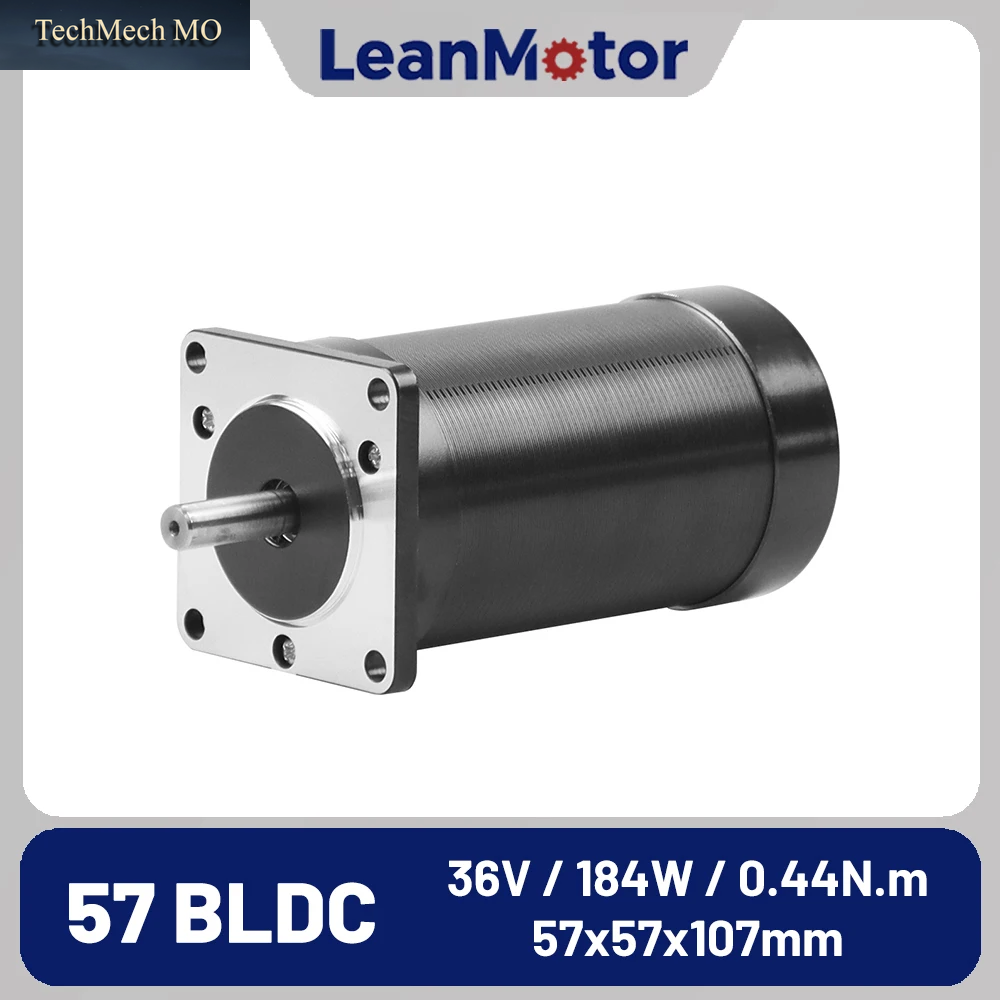 Leanmotor LM57BLF107-36V Nema 23 184 W Bldc-Motor 57 Mm 3-Phasen 4000 U/Min 36 VDC 6,8 a Bürstenloser Motor Mit Hall-Sensor Für Medizin