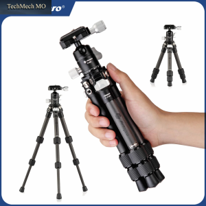 Fotopro Mini-Stativ Aus Kohlefaser, Leicht, Kompakt, Reisestativ Mit 360-Grad-Kugelkopf, Qr-Platte Für Kamera, Camcorder