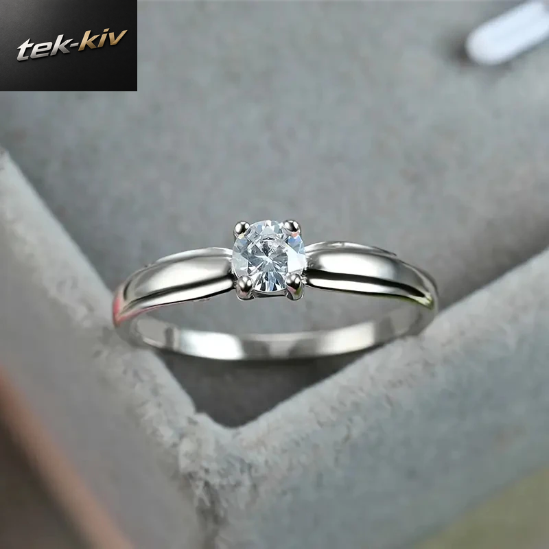 Huitan Eternity Damen-Eheringe, Luxuriöse Solitär-Cz-Ringe, Hochwertige Verlobungsringe Für Liebhaber, Klassischer Schmuck