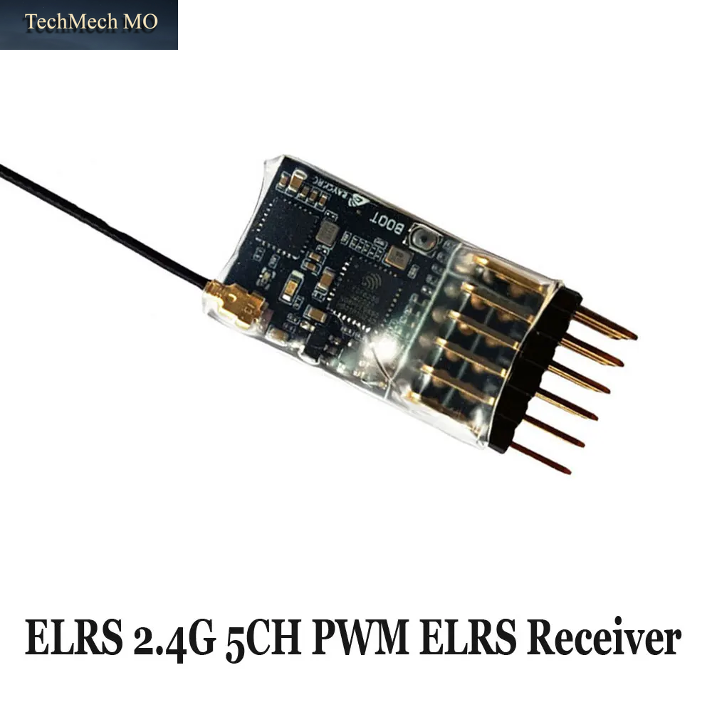 5-Kanal-Pwm-Empfänger ELRS 2,4 G Mit Kupferantenne, Stabiles Signal Mit Großer Reichweite Unterstützt ELRS 3.0 Für RC Fpv-Drohnen Mit Festem Flügel