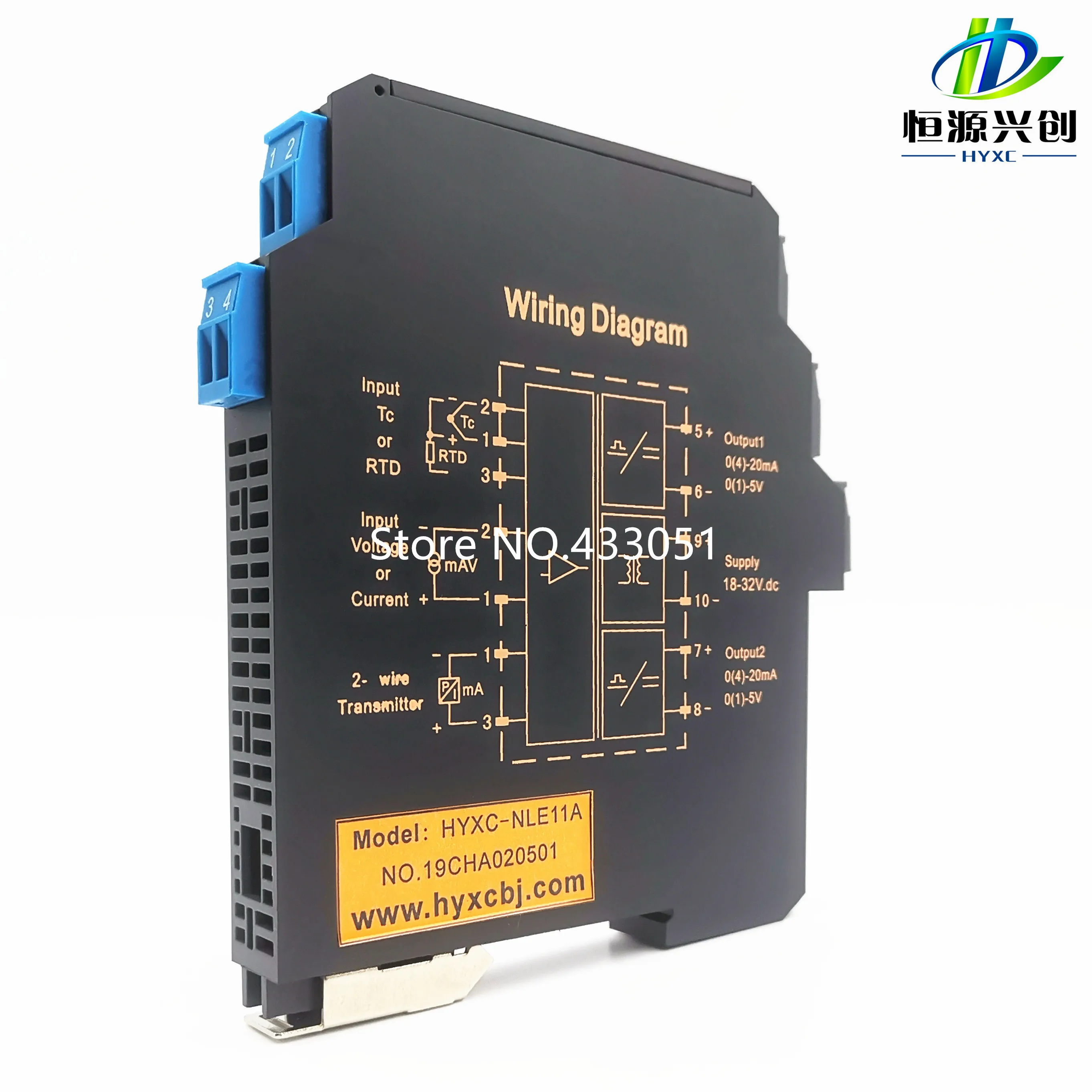 Ultradünner Signalisolations-Transmitter Strom-, Spannungs-Transmitter Multi-Eingang, Multi-Ausgang 4-20Ma, 0-5V, 0-10V, Stromversorgung