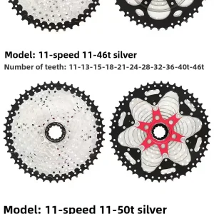 MTB Fahrrad 11-Gang-Kassette 11-36/40/42/46/50/52T 11V Mountainbike-Kettenblatt K7 Kette Fahrrad-Freilauf Fahrradzubehör