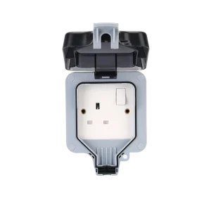 IP66 UK Standard Wasserdichte Außenwandsteckdose Mit Schalter Für Hausgarten, Strom-Doppelauslass-Panel, Geeignet Für Großen Stecker