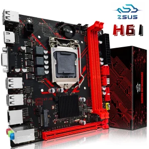 ZSUS H61 Motherboard LGA 1155 Desktop-Motherboards Unterstützen DDR3 RAM Mit NVME M.2 Schnittstelle USB2.0 SATA2.0