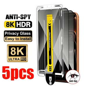 5 Stück Anti-Spionage Displayschutzfolie Für Iphone 17 Pro Max 18 Pro 16 11 13 15 12 Mini 14 plus 16E XS XR 6 7 8 Privatsphäre Panzerglas