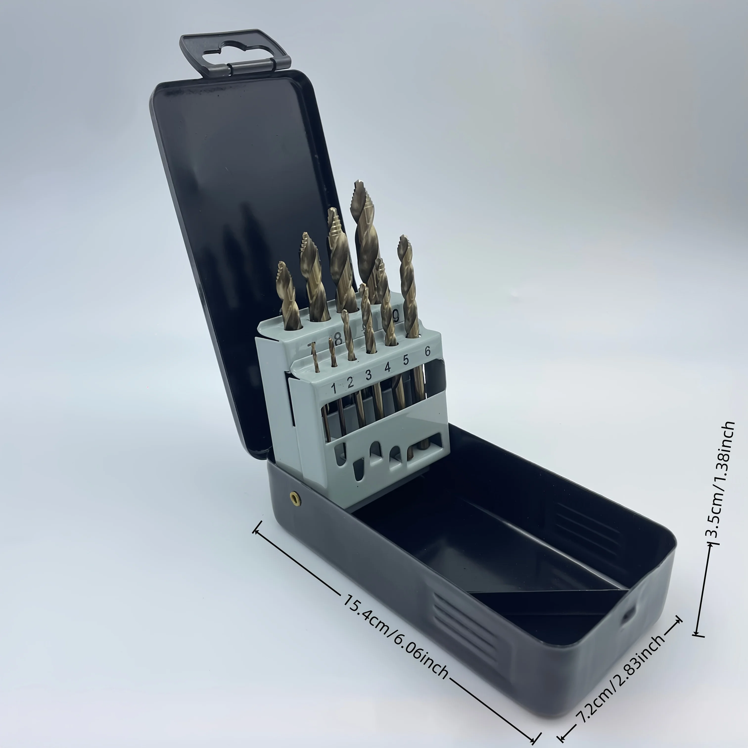 10-Teiliges M35 Kobalt-Stufenbohrer-Set 1-10Mm Multi-Größen Metallbohrer Mit Metallaufbewahrungsbox Für Edelstahl