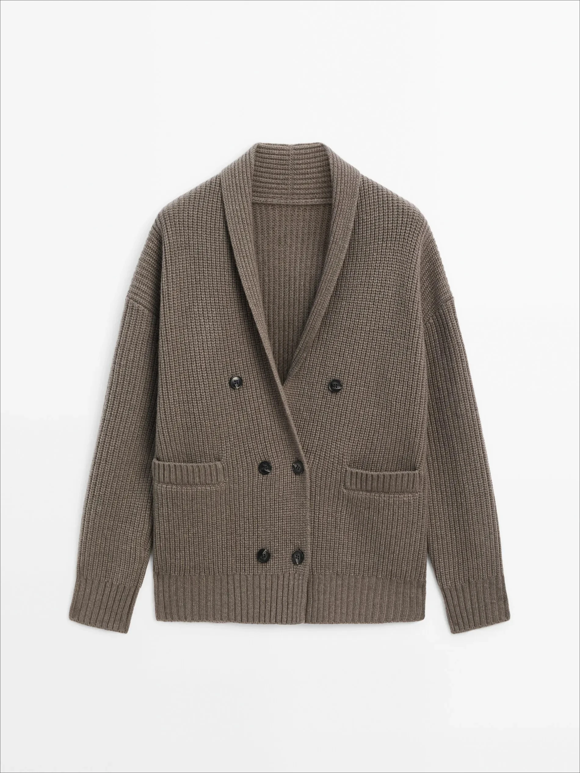 Ethereal Traf Md 2026 YAZHIMEI Herbst Neuer Stil Im Old Money Wind Britischer Weicher Woll-Strickcardigan Mit V-Ausschnitt Und Doppelreiher