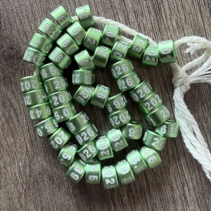 50PCS Custom Closed Aluminium Bird Rings 2026 Green Canary Budgerigar Gouldian (2.6Mm to 9.0Mm)-Newborn 10 Days