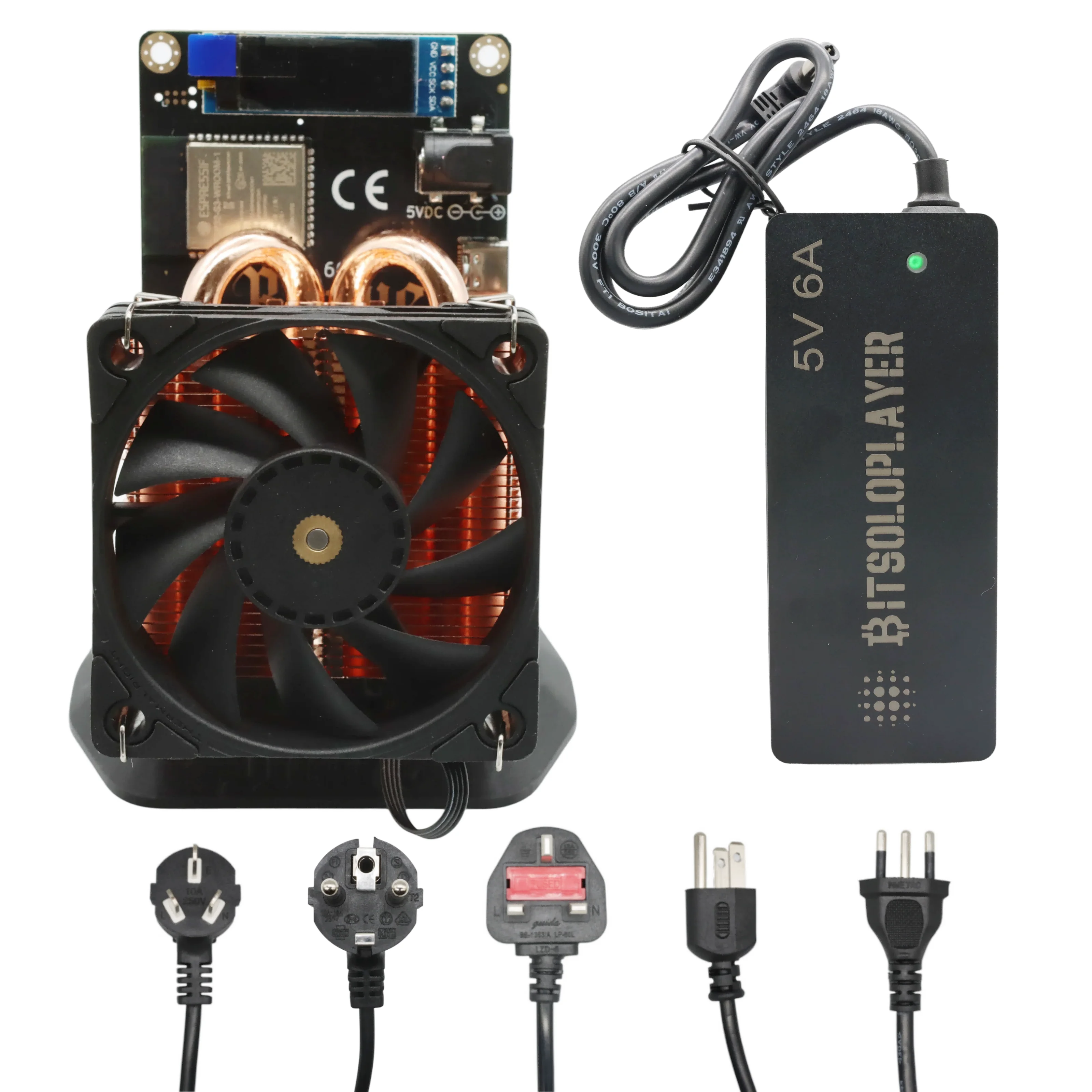 2026 Newest Bitaxe 601 Max 1.9Th/S 30W 2.4Ghz Wifi Crypto BTC Miner Pure Copper Edition