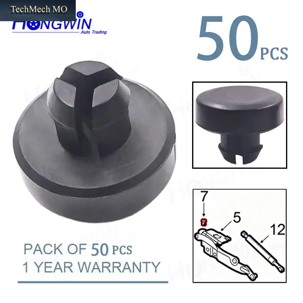 50 Stück 12832495 Schwarze Kunststoff-Stop-Clips Für Kofferraumdeckel-Scharniere Für Saab 9-3 Cabriolet 2004–2012, Keine Werkzeuge Erforderlich