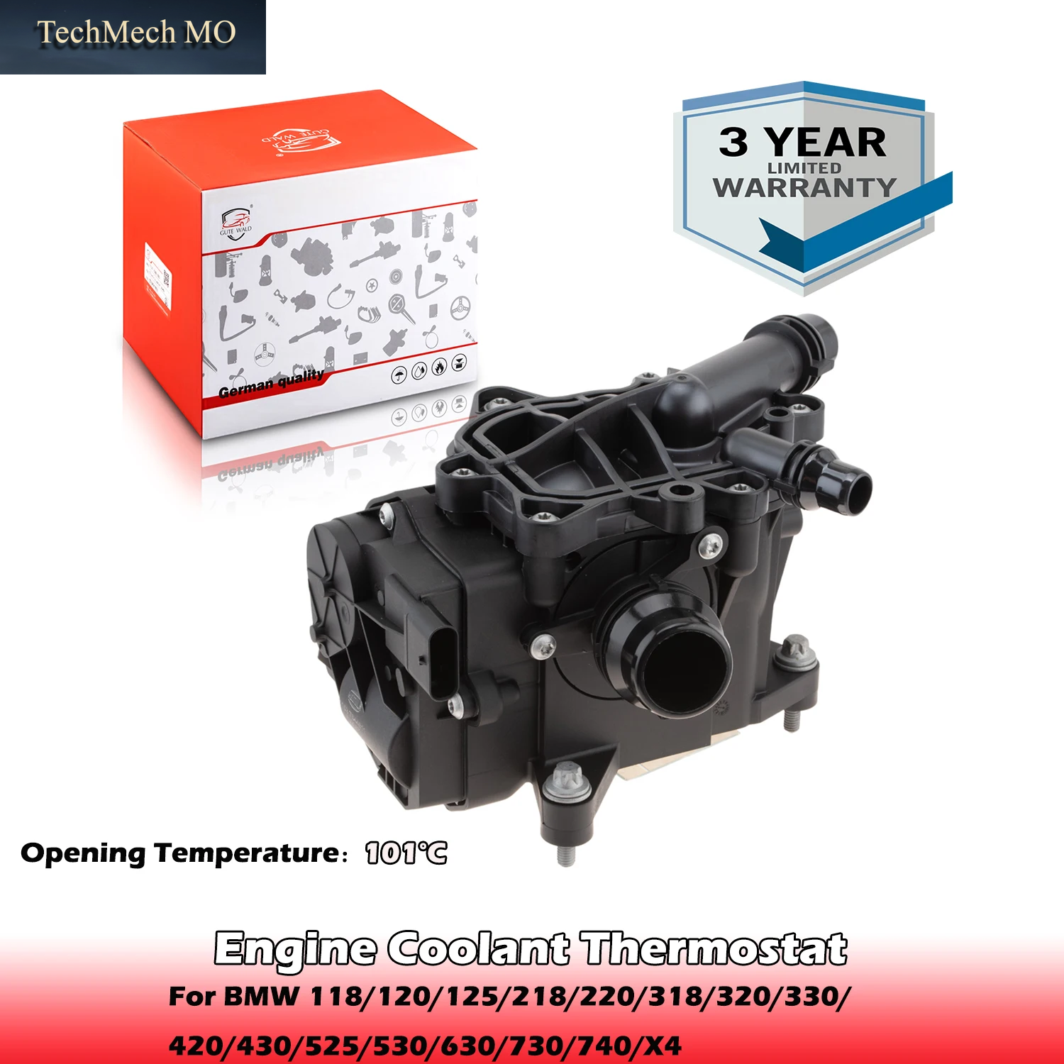 Motorkühlmittelthermostat 11537644811 Für BMW F20/F21 118/120/125,F22/F23 218/220,318,320,330,420,430,525,530,630,730,740,X4