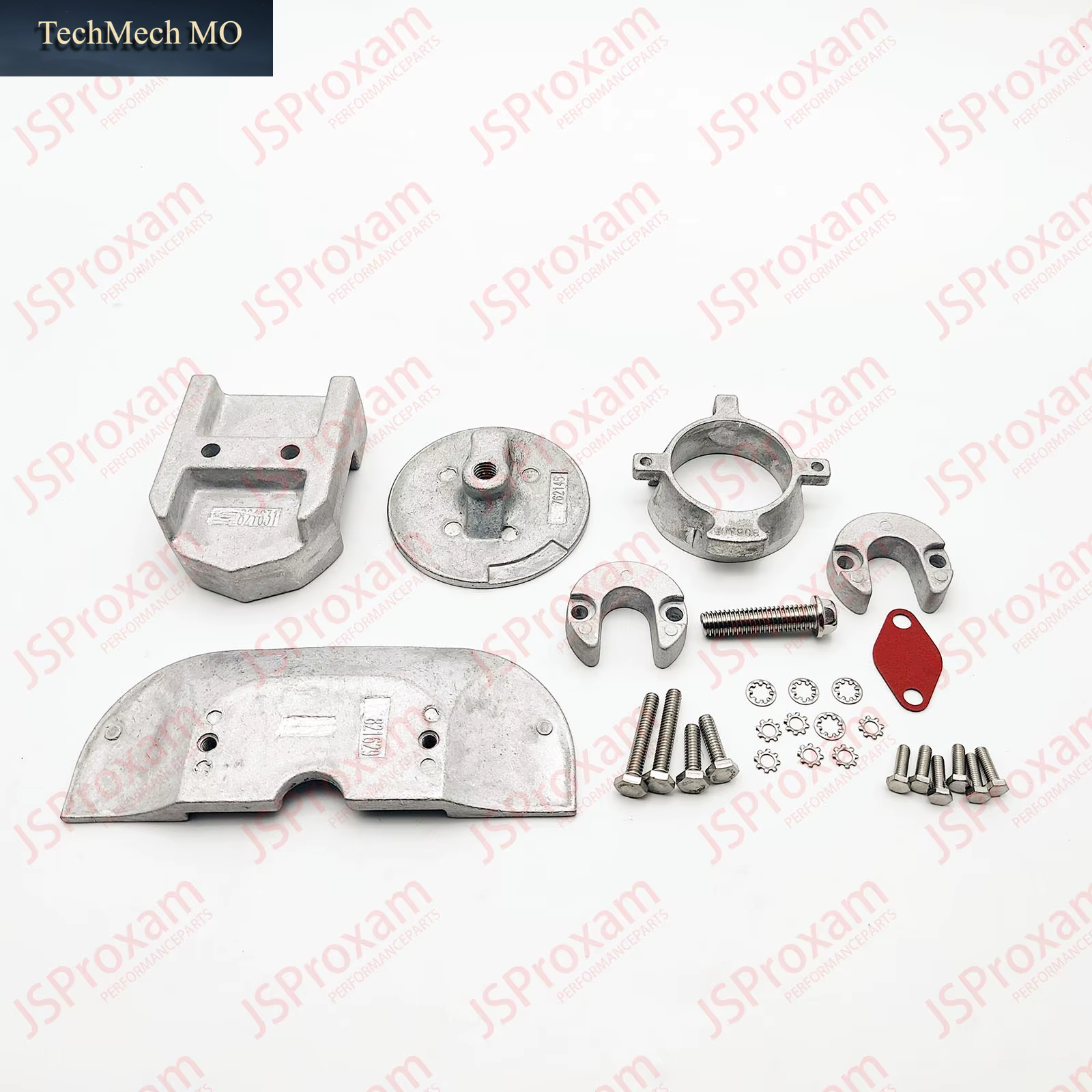 20801AL 888756Q03 888756Q01 888756A1 18-6158 95021 Replacement for Mercruiser Alpha 1 Gen 2 W/ Hardware Aluminum Anode Kit