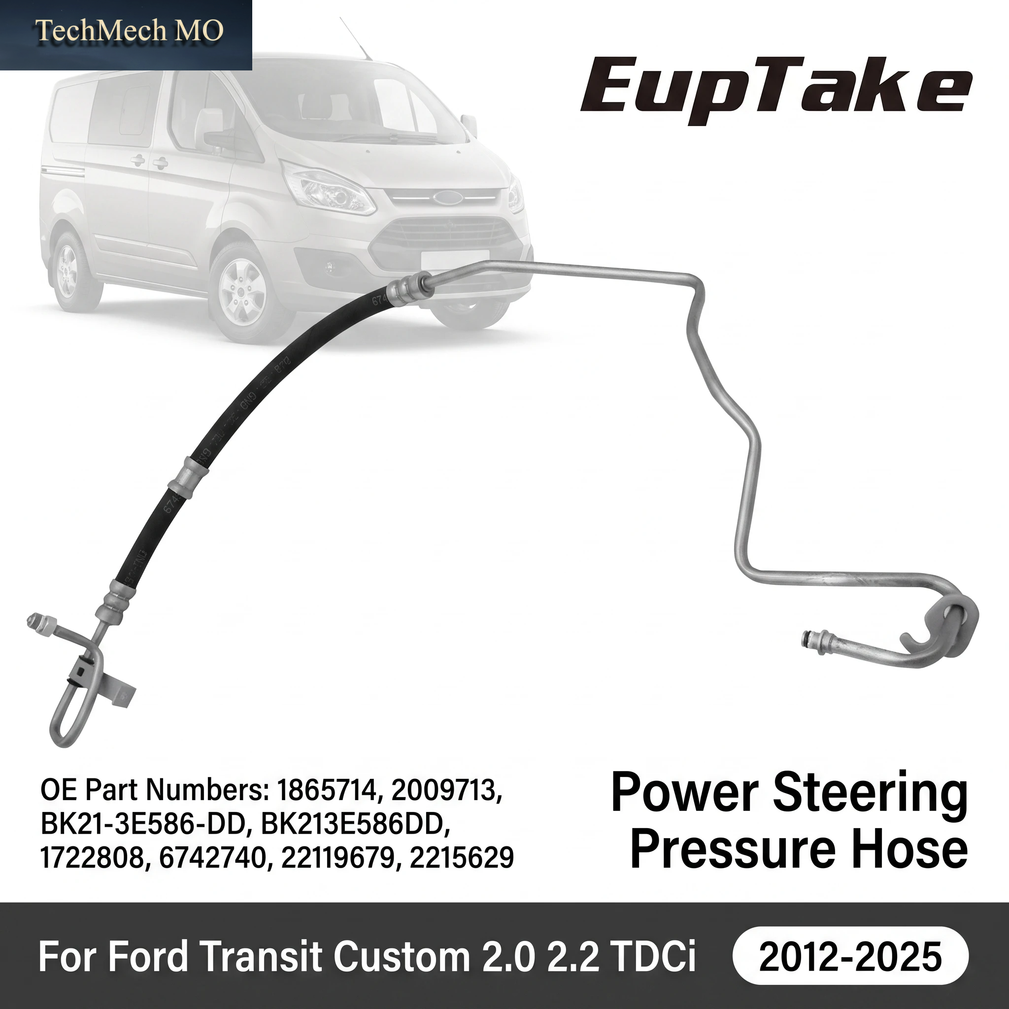 Servolenkungs-Druckschlauch 1865714 Für Ford Transit Custom 2.0 2.2 Tdci 2012-2025 RHD FWD Hochdruckrohr 2009713