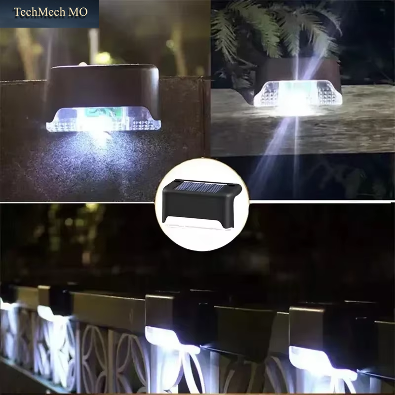 1/4/8/12/Stücke Solar Led-Leuchten Outdoor Garten Licht Deck Lampe Solar Treppen Licht Wasserdichte Solar Schritt Lampe Terrasse Garten Dekor