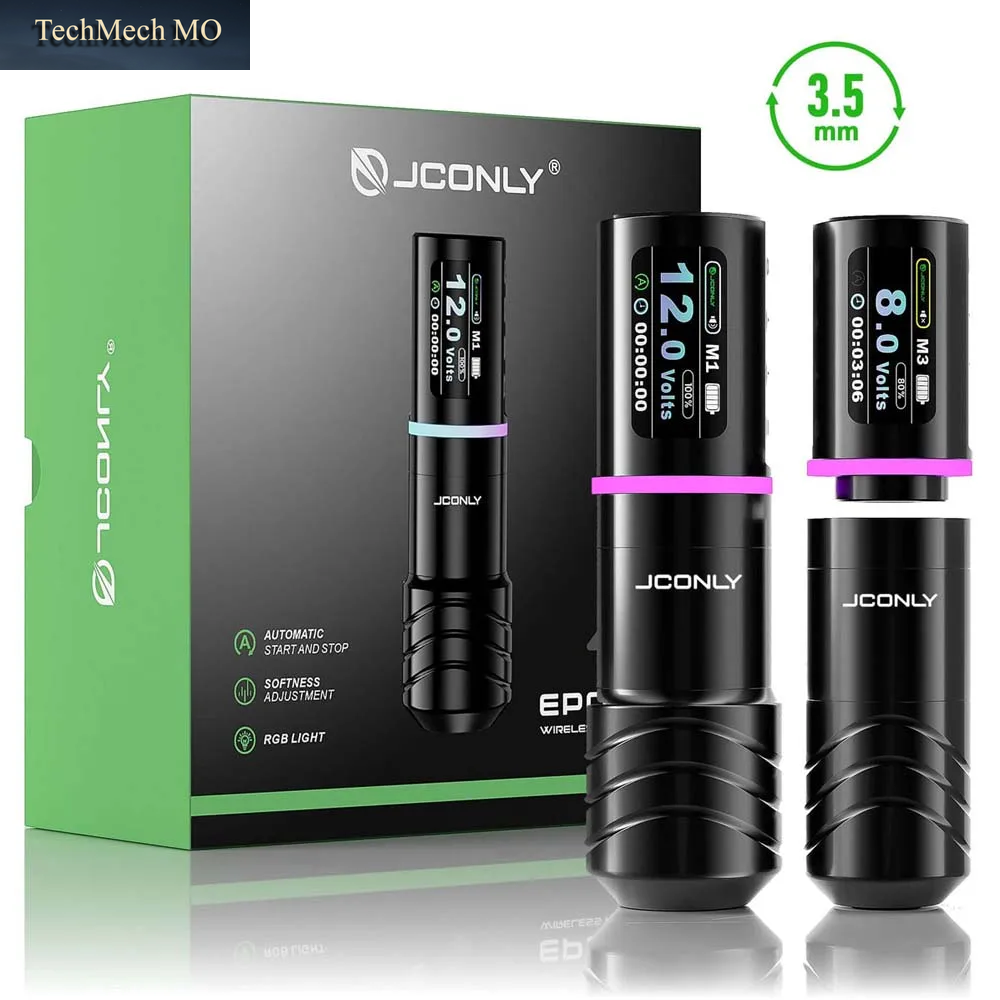 JCONLY R4 Kabellose Tätowiermaschine EPOCH Tattoo Pen Mit 2 Akkus, Rotationsstift, Led-Digitalanzeige Für Make-Up Und Tattoo-Zubehör