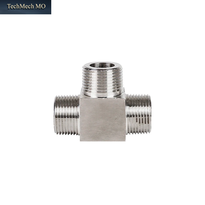 M14 M16 M20 1/8 "1/4" 3/8 "1/2" 3/4 "BSP Innengewinde 304 Edelstahl T Typ 3 Weg Hochdruck Rohr Fitting Anschluss