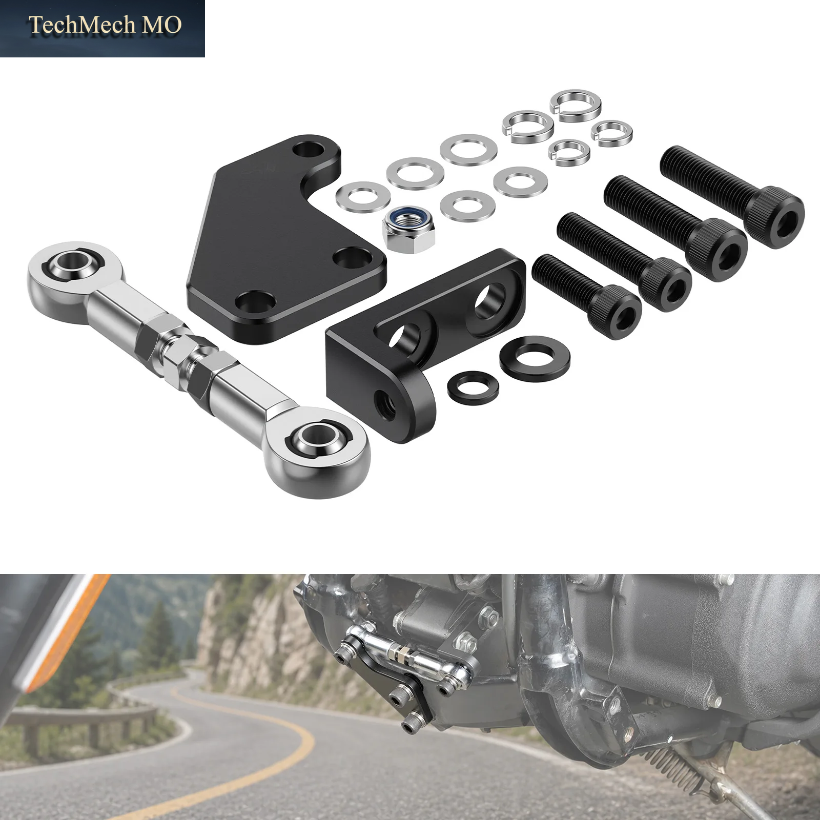 NICECNC Schwingenstabilisator-Kit Für Harley Dyna 1999-2017 Street Bob Low Rider Fat Bob Wide Glide FXDB FXDL FXDF FXDWG