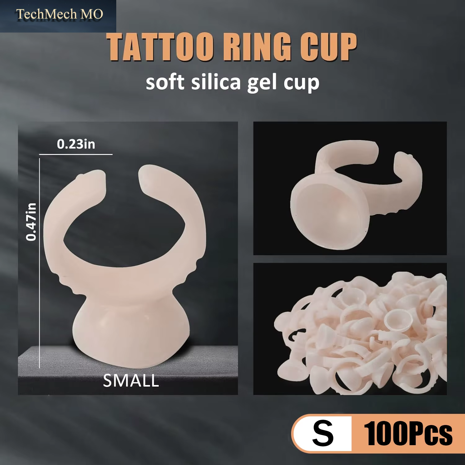 100/300/500 Stück Einweg-Ring-Tattoo-Tintenbehälter Aus Weichem Silikon, Tragbarer Pigmentbehälter Für Microblading, Permanent-Tattoo-Zubehör