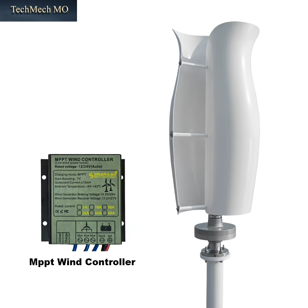 SMARAAD 3 Kw 5 Kw Vertikales Windturbinen-Kraftanlage-System Mit Mppt-Laderegler, Magnetische Aufhängungstechnologie Mit Niedriger Drehzahl