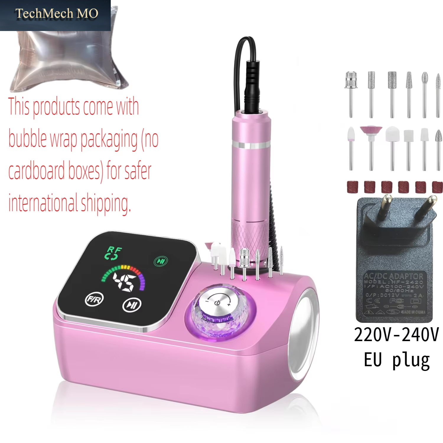 45000 U/Min Professionelle Elektrische Nagelbohrmaschine Mit Led-Anzeige, Geräuscharm, Nagelschleifer Für Den Heimgebrauch Und Den Salon.