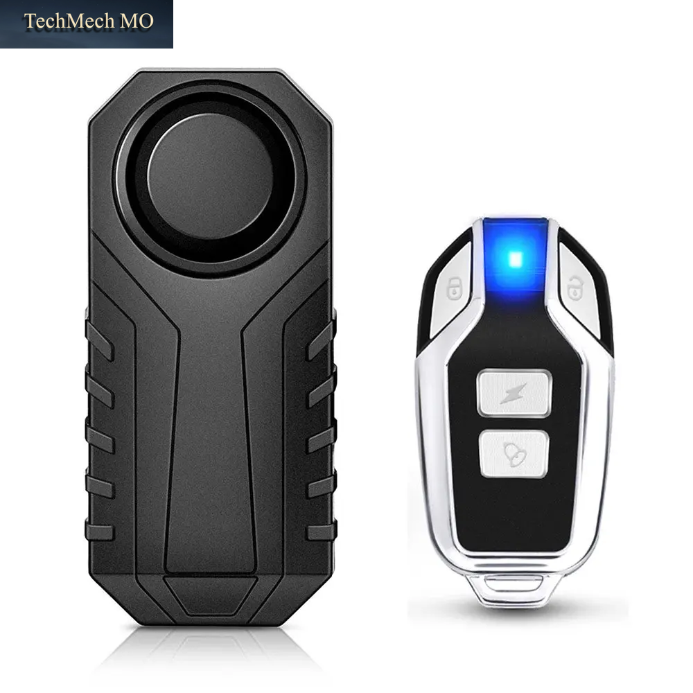Wsdcam Vibrations-Fahrradalarm Diebstahlschutz Motorrad-Fahrradalarm 113 DB Wasserdichter Alarm Mit Fernbedienung