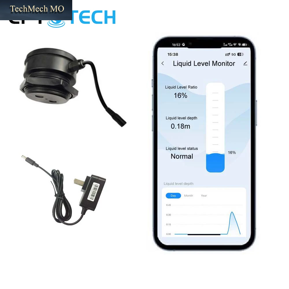 Ultraschall Kabelloser Mobiler Tuya App Detektor Wasser Kraftstoff Öl Flüssigkeitsstand-Sensor Alarm Indikator Fernüberwachung Tankmonitor TLC2206