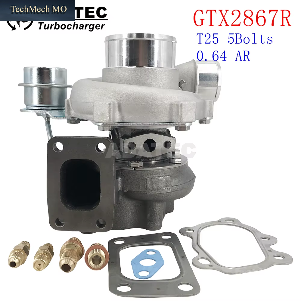 GTX2867R Turbo Dual Ceramic Ball Bearing Billet Wheel 275-550 HP Turbine Housing 0.64/0.86A/R T25 5Bolts Gtx-Series