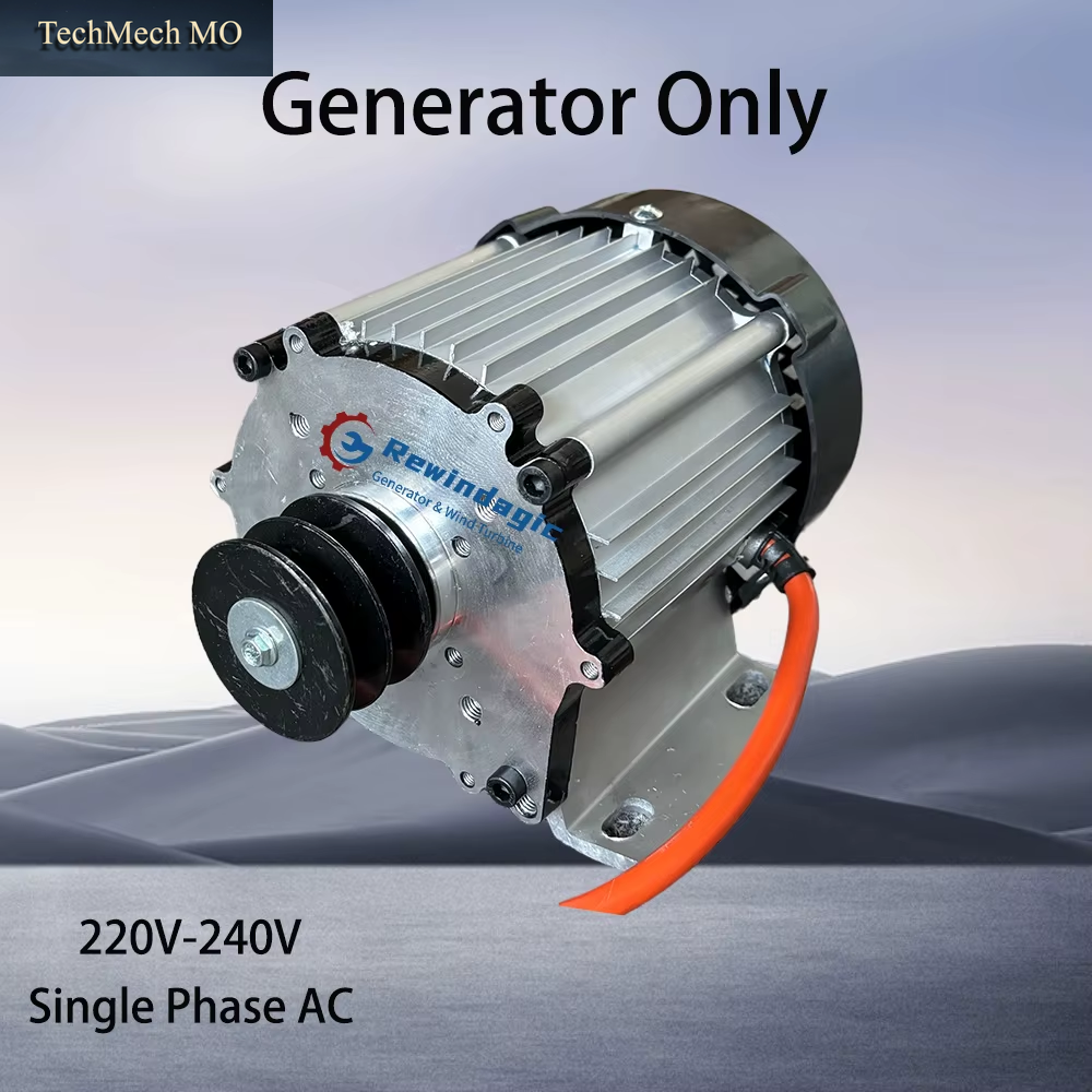 Ce-Zertifizierter Generator 5000W 8KW 10KW Mit Hoher Drehzahl 3000 U/Min 220V 1-Phasen-Wechselstromgenerator Permanentmagnet-Generator Mit Vfd-Motor Komplettset DIY