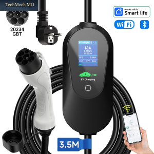 AFEEV 3,6 Kw Typ1 SAE J1772 Tragbares Ev-Ladegerät 16 a Typ2 Elektroauto-Ladegerät GB/T EVSE Schnellladekabel Wifi App-Steuerung