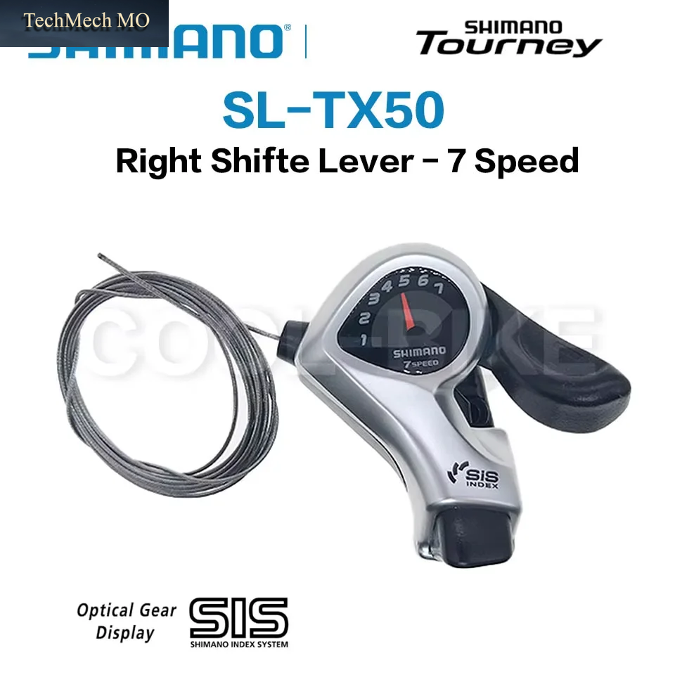 Shimano SL-TX50 Tourney SIS TX50 Fahrrad-Schalthebel 3V Links 6V Rechts 7V 18 21 Gang 3*6S 3*7S Paar TX50 Schalthebel Mit Schaltzug