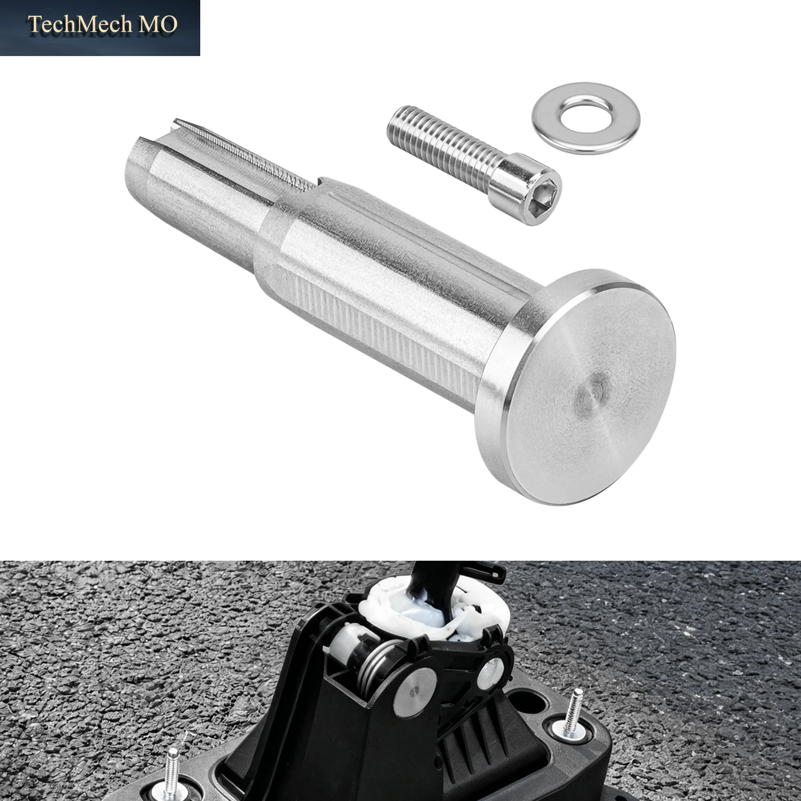 BEVINSEE Schalthebel-Drehzapfen Passend Für VW Golf MK7 MK7.5 MK8 6-Gang-Schaltgetriebe, Edelstahl