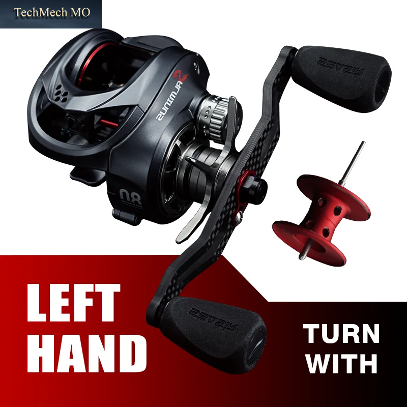 Seasir Salminus Baitcasting-Rolle, Metall-Aluminiumrahmen, Zwei Spulen, 8,0:1, 11 + 1BB, Drag 12 Kg Angelrolle