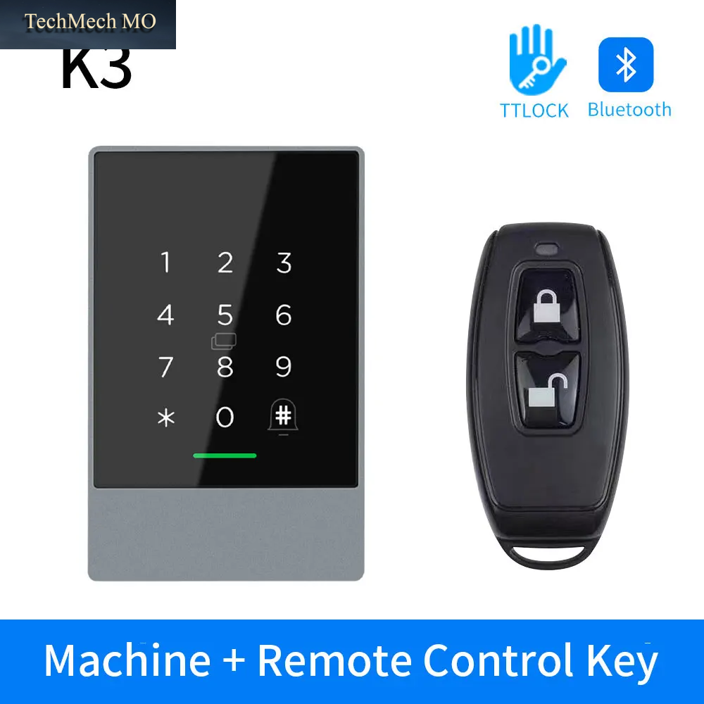 TTLOCK K3/K3F Fingerabdruck-Zugangskontroll-Türsystemöffner Für Gegensprechanlage, NFC, Bluetooth, Elektrisches Tor, Tastatur, 13,56 Mhz, Rfid-Karte
