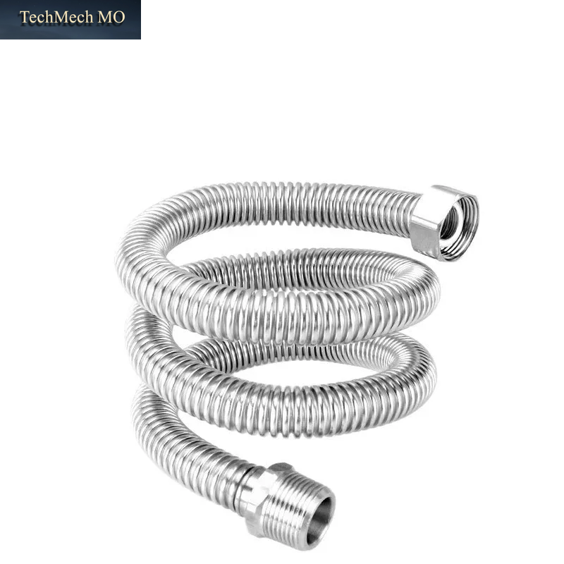 Neue 1/2 "304 Edelstahl Faltenbalg Heiß Kalt Haushalt Edelstahl Wasser Rohr Hause Warmwasserbereiter Metall Schlauch Einlass Rohr