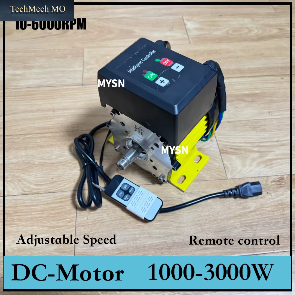 1KW 2KW DC Motor 24V 48V 60V Bürstenlosen Permanent Magnet Motor Max 6000RPM Einstellbare Geschwindigkeit Motor Fernbedienung Motor