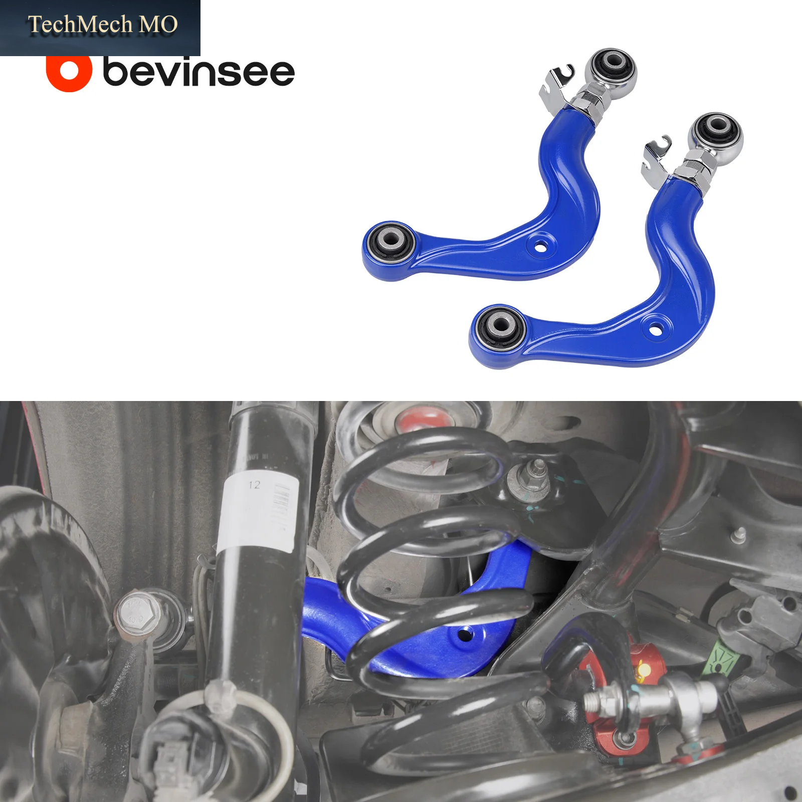 BEVINSEE Hinterer Einstellbarer Sturzlenker Für Audi A3 8P/8V TT 8J/8S Für VW Golf MK5/6/7/8 Für PASSAT B6/7/8 Für Skoda Octavia 3
