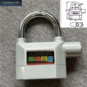 Falante Wasserdichtes Alarm-Türschloss 110Db Sirenenalarm Universelles Diebstahlschutz-Vorhängeschloss Für Fahrrad, Motorrad, Tür Und Tor
