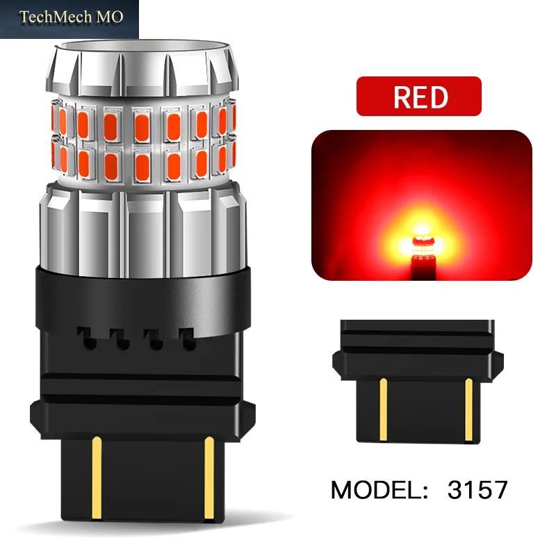 2 Stücke T25 3157 P27W P27/7 W DRL Bremslichter Canbus Led-Lampen Blinker Weiß Rot Gelb Hinten Nebel Lichter Zubehör