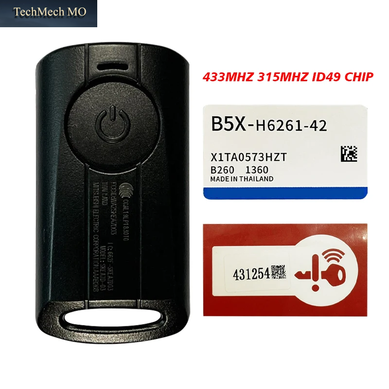 MK0025 Motorrad Schlüssel Für Yamaha Ersatz Fernbedienung Fob Für NMAX V2 AEROX S V1 V2 XMAX SNIPER 155 433,92 Mhz ID49 SKEA71-03