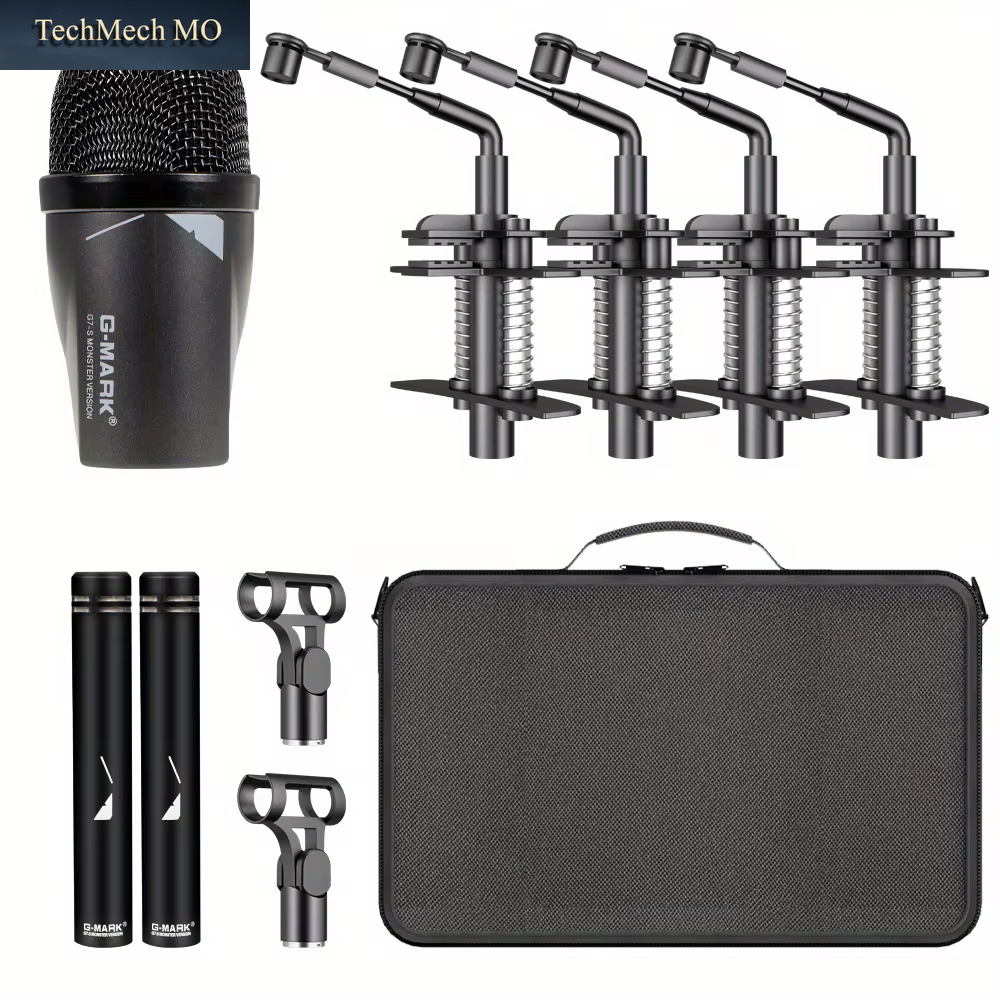 GDM7 Kick Drum Microphone 7-Piece Drums Kit for Bass Snare Drums, Toms & Cymbals Studio Recording and Live Performance