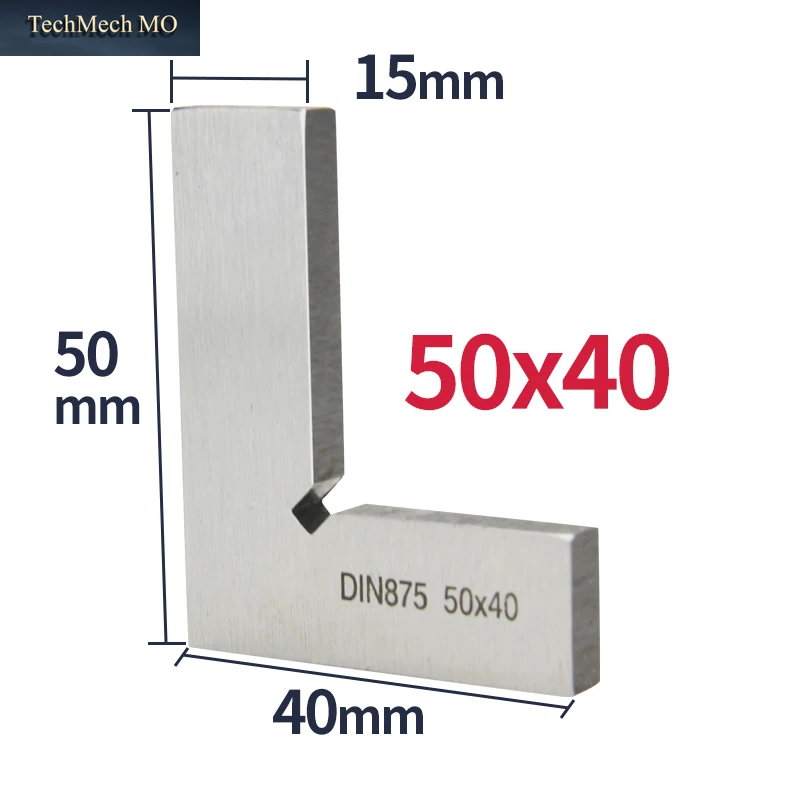 Probieren Sie Quadratisches, Flaches, Quadratisches Lineal, 90-Grad-Holzbearbeitungswerkzeuge, Rechtwinkliges Metalllineal, Messwerkzeug-Set, Quadratisch, 50 X 40/75 X 50 Mm