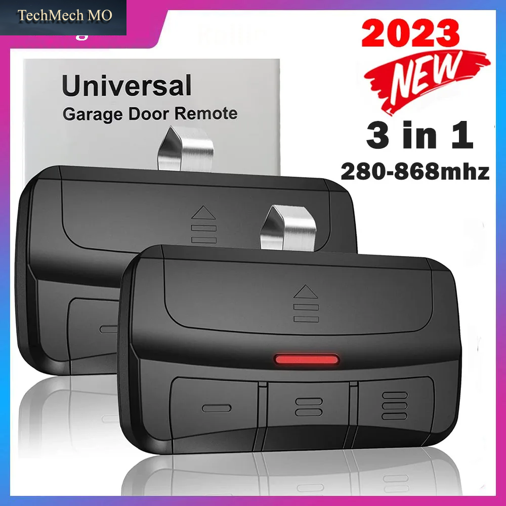 Universelle Tor-Fernbedienung Garagentor-Steuerung 3-In-1 Multifrequenz-Fernbedienung Mit Clip 280-868Mhz Rolling-Code-Sender