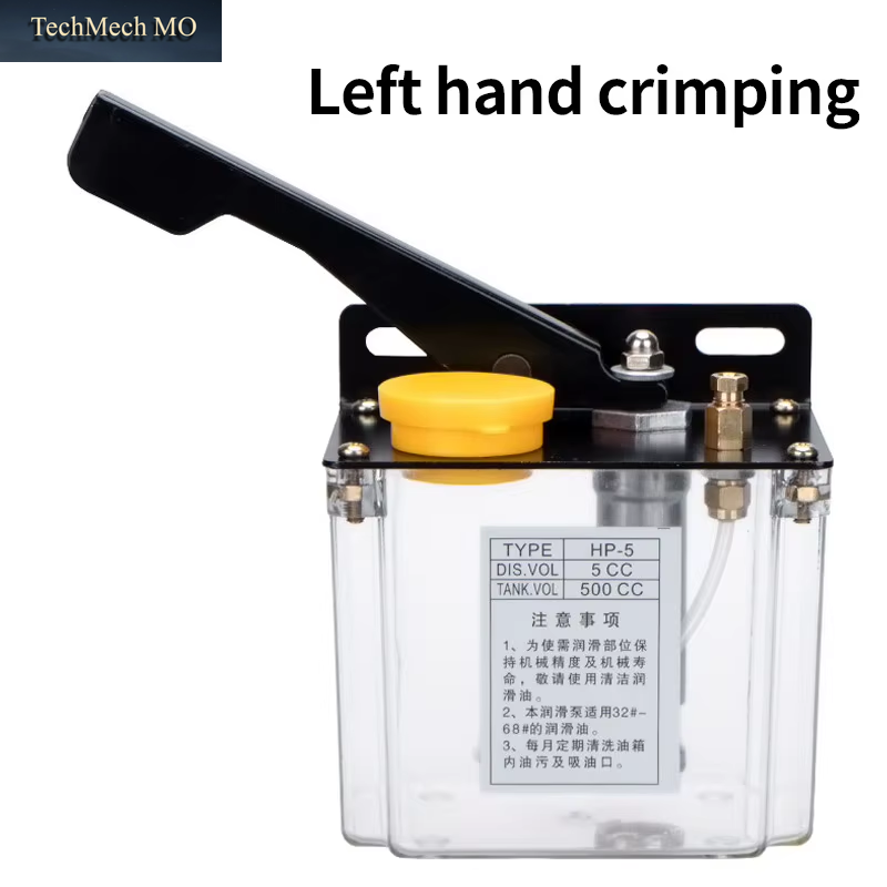 1Pcs 0.5L 1L 2L Electromagnetic Lubrication Pump CNC Automatic Solenoid Oil Pump HP-5 Hand Pressure Oil Pump Capacity 0.5L