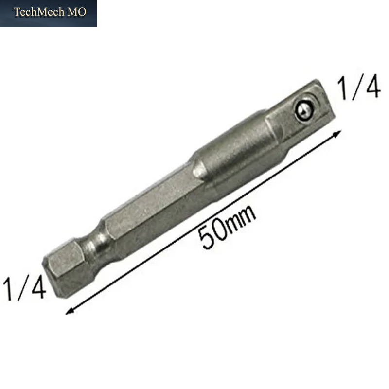 Chrom-Vanadium-Stahl-Steckschlüssel-Adapter-Set, Sechskantschaft, 1/4 Zoll, 3/8 Zoll, 1/2 Zoll Verlängerungsbohrer, Stangen-Set, Elektrowerkzeuge TF003