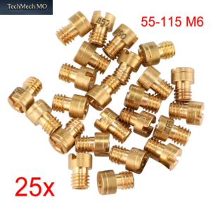 25Pcs Hauptdüse 55-115 M6 Für Dellorto & Für Mikuni Vergaser 6Mm Wichtigsten Düsen Set Vergaser Injektor Düse Ersatz