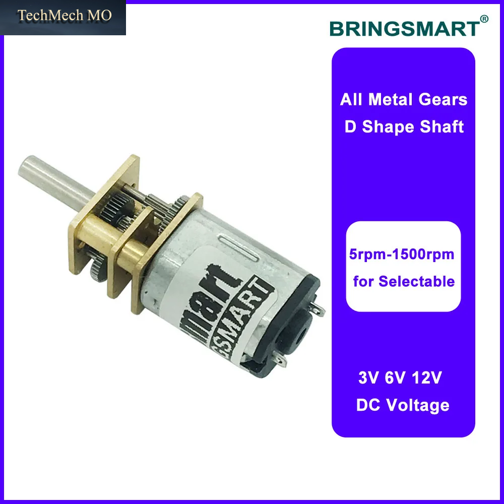 Bringsmart 3V 6V 12V 15-1500RPM N20 DC Getriebemotor Umgekehrte Steuerung Geräuscharm Für DIY Elektronische Geräte Spielzeug Mini-Maschine