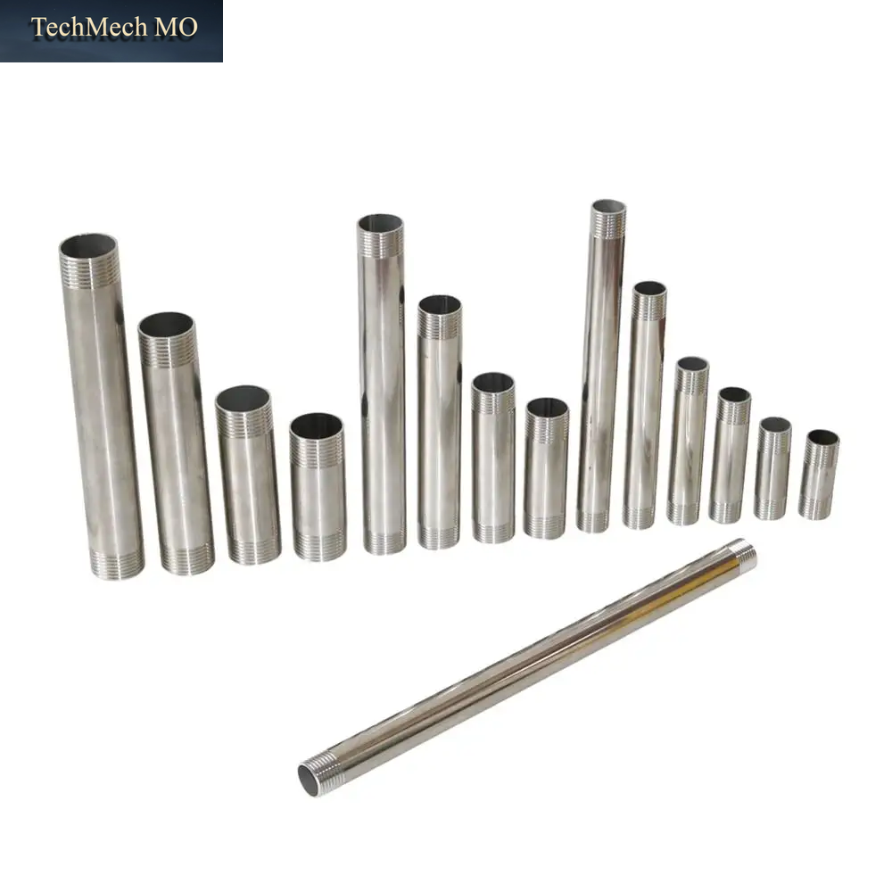 BSP 1/2" 3/4" 1" Rohrverschraubung Edelstahl 304 Außengewinde Rohrverbinder 5/6/8/10/15/20/30Cm Adapter Duschstange