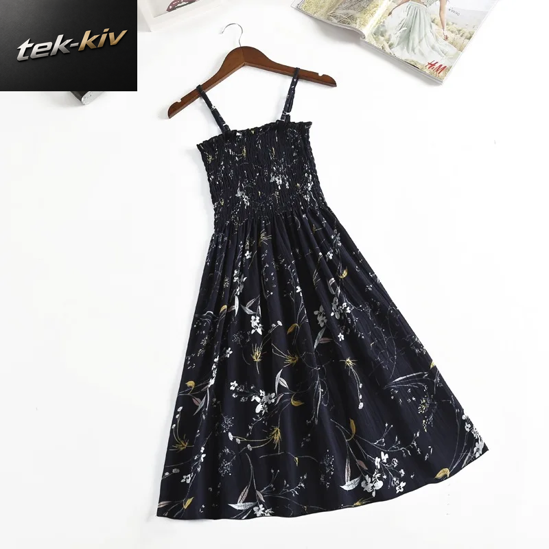 Sommer Mini Kleider Mode Weibliche Elastische Hohe Taille Casual Spaghetti Strap Ärmelloses Kleid Frauen Chiffon Kleider Vestidos