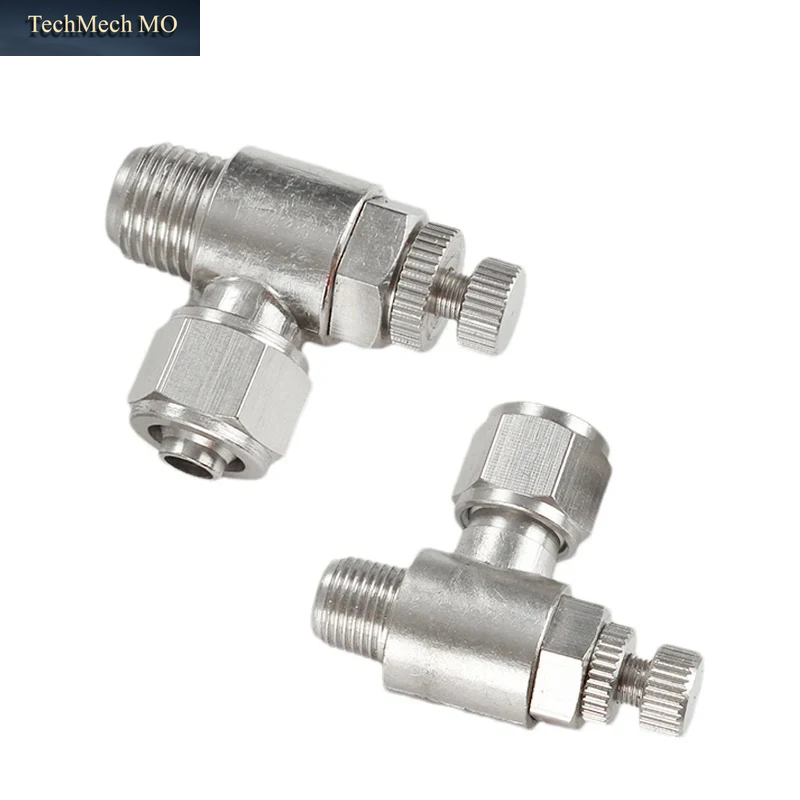 1PCS Pneumatische Schnell Schrauben Armaturen SL6-01 M5 Dreh Drossel Ventil Geschwindigkeit Control Ventil Flow Luft Rohr Anschluss